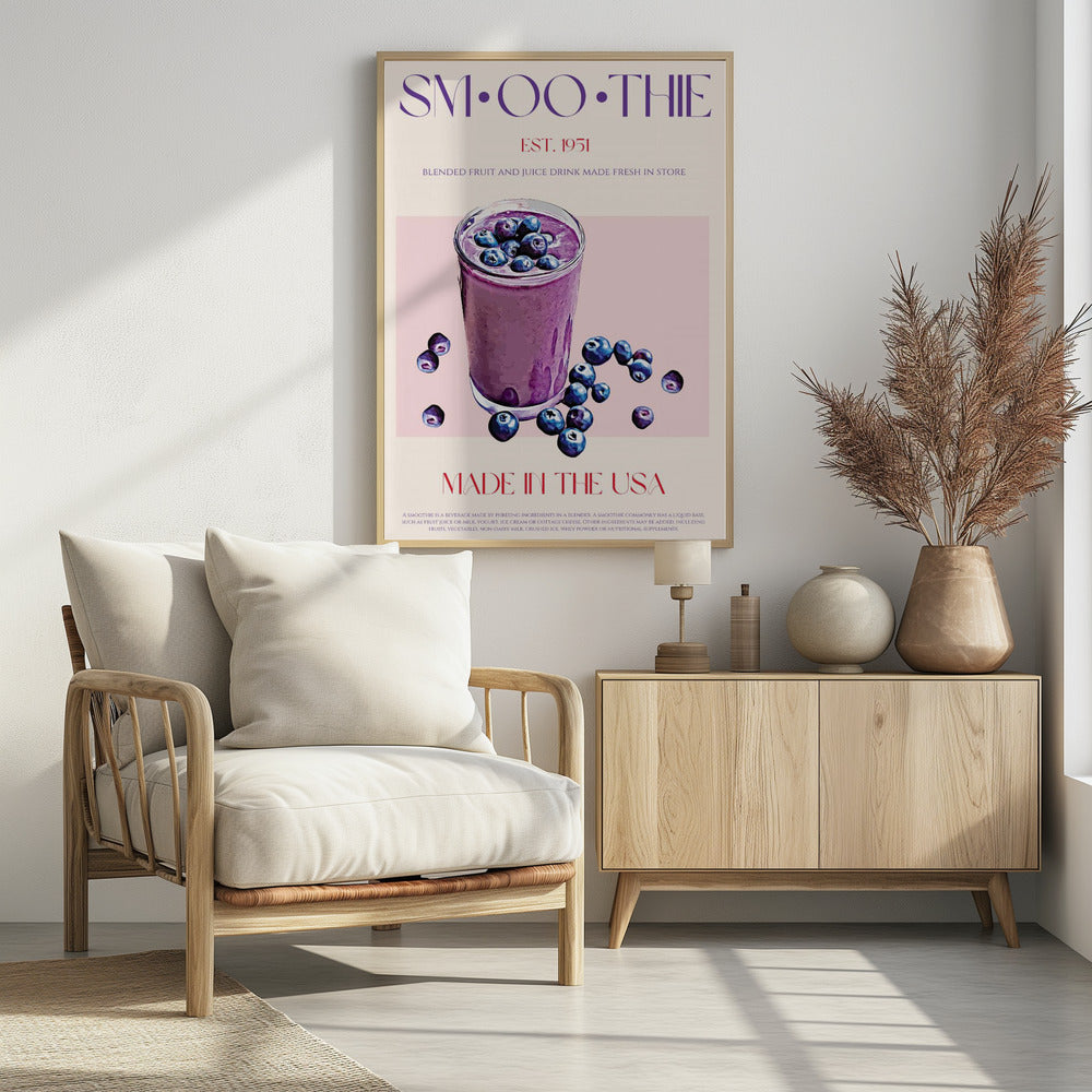 Blaubeer-Smoothie-Illustration | Poster