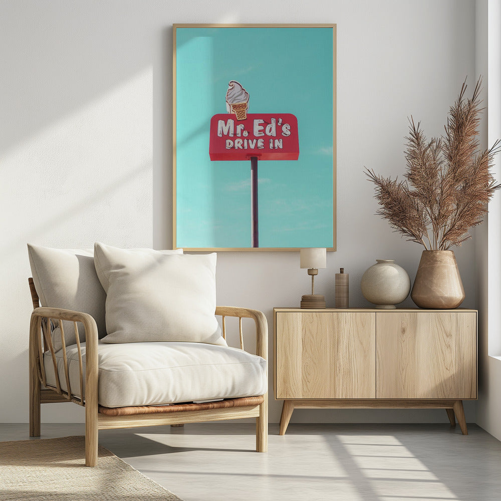 Mr. Ed's Drive-In-Vintage-Schild in Urbana, Missouri, USA | Poster