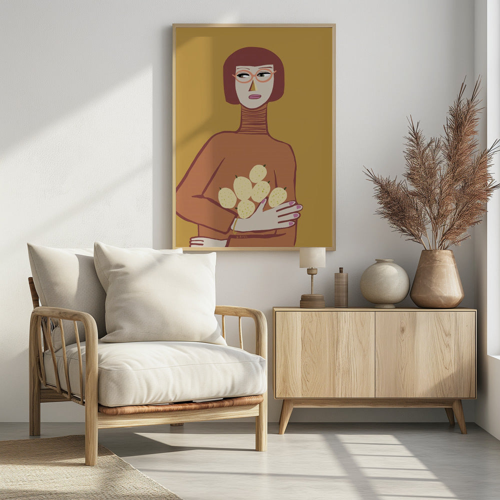 Lady with lemons | Poster
