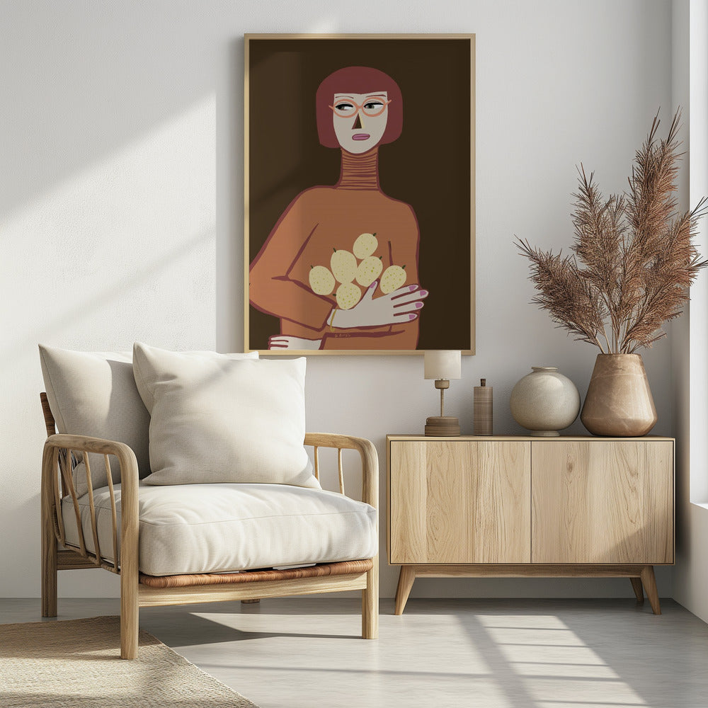 Lady with lemons | Poster