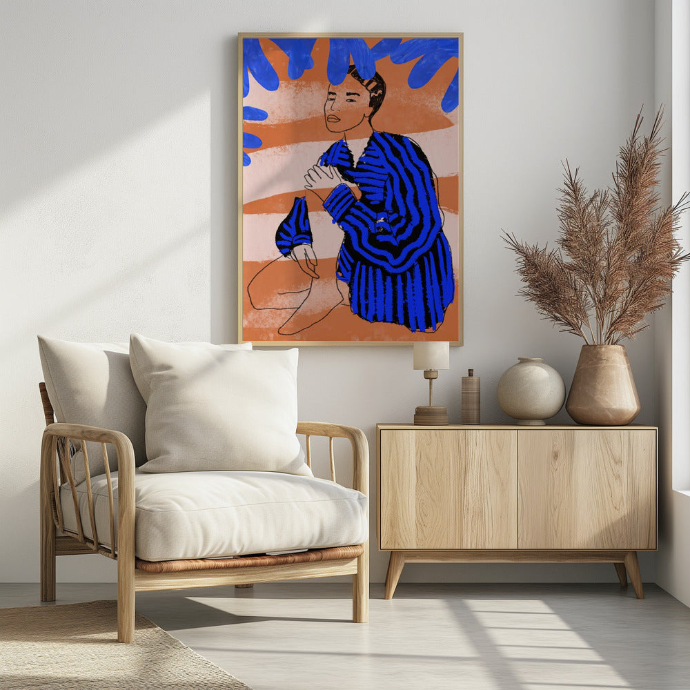 Blau gestreifte Träume | Poster