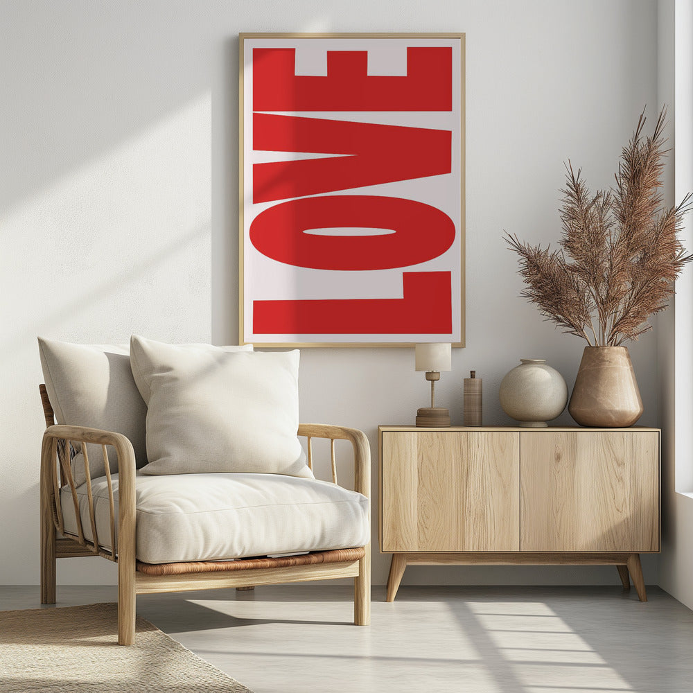 Fettgedruckte rote Botschaft | Poster