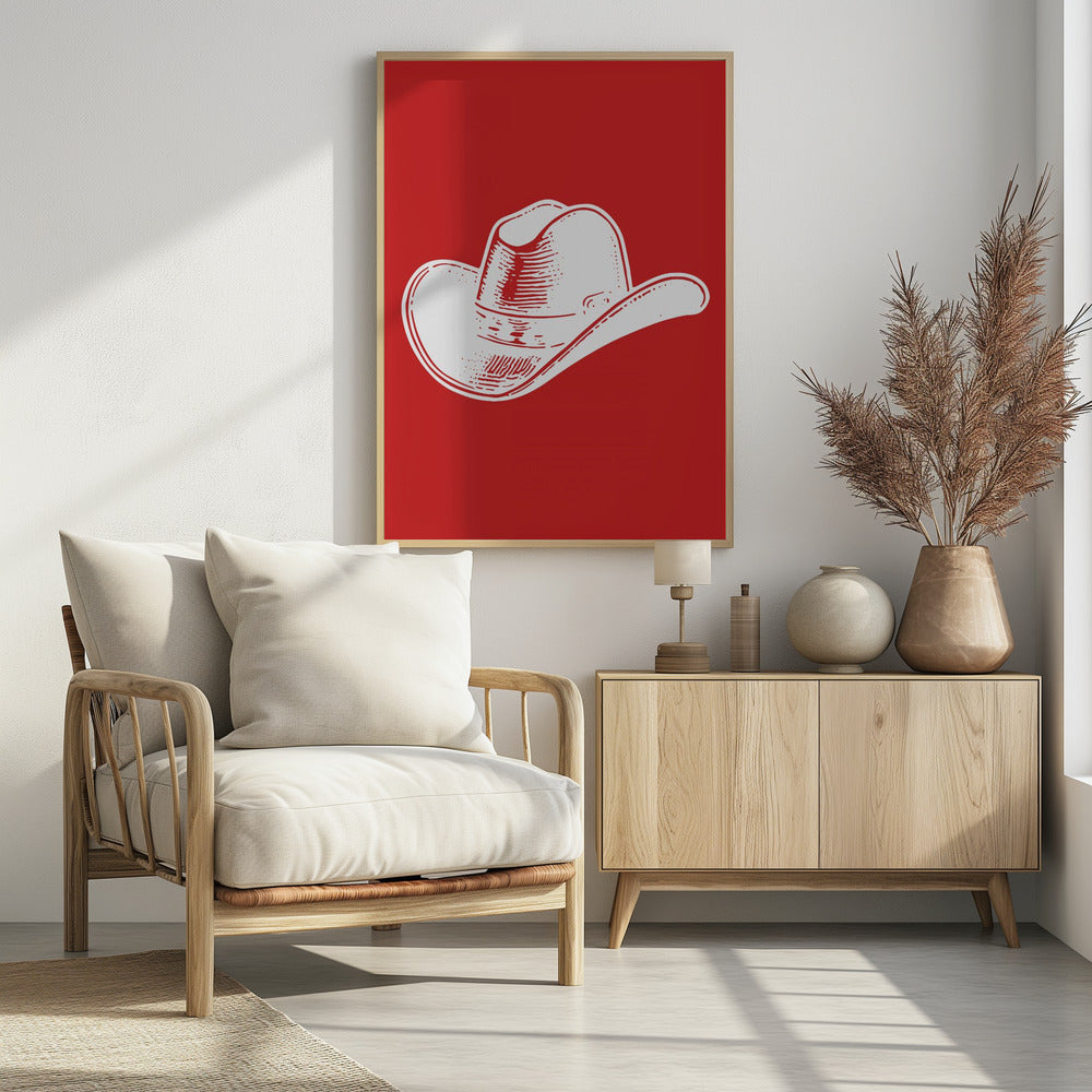 Roter Cowboyhut | Poster