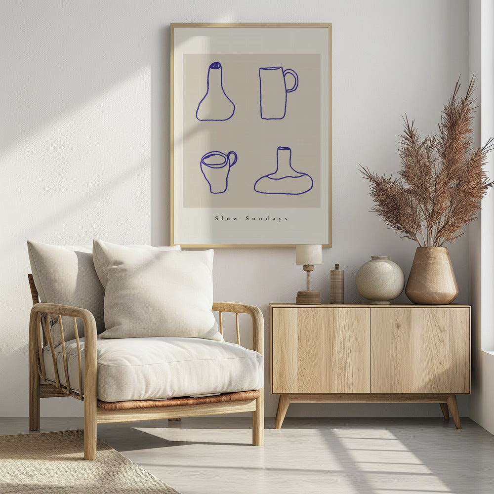 Abstrakte Keramiklinien | Poster