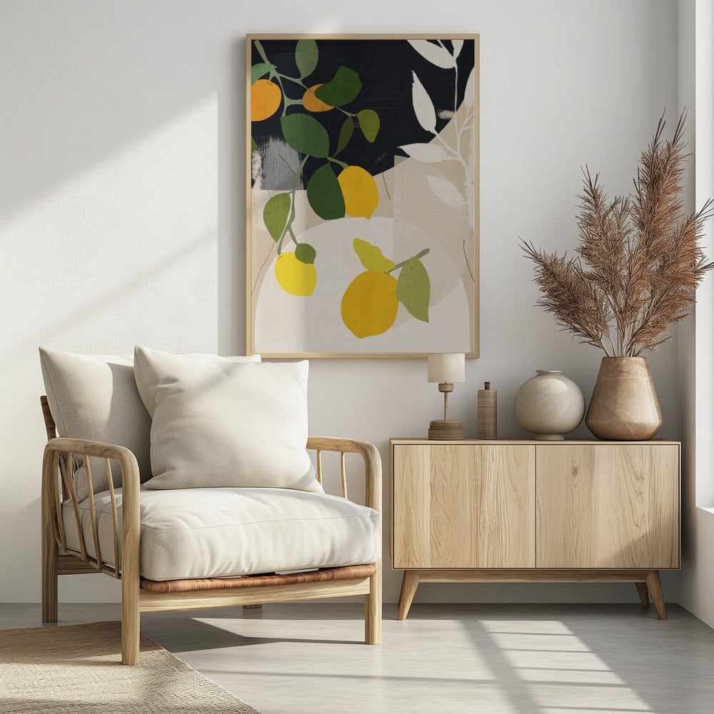 Zitronen-Abstrakte Kunst | Poster