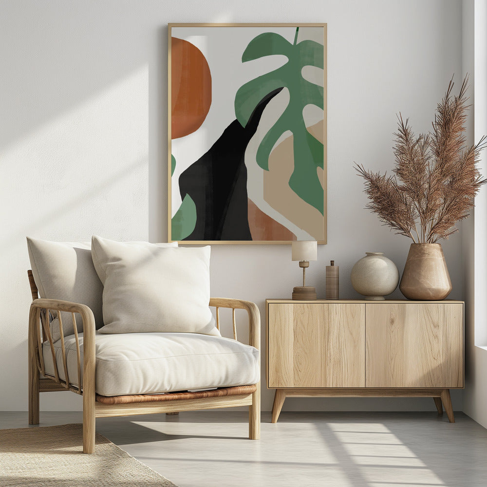 Abstract Art Tropical Leaves | Poster