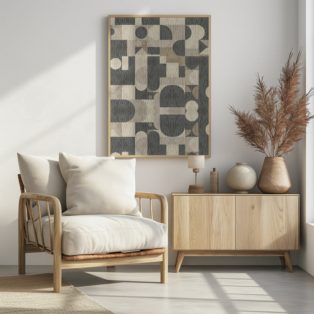 Geometrisches Muster mit verschiedenen Formen | Poster