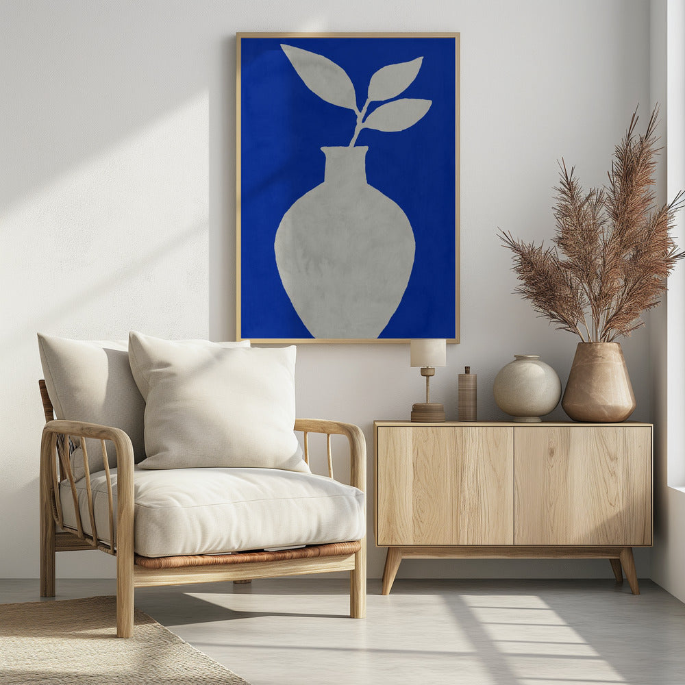 Weiße Vase Silhouette | Poster