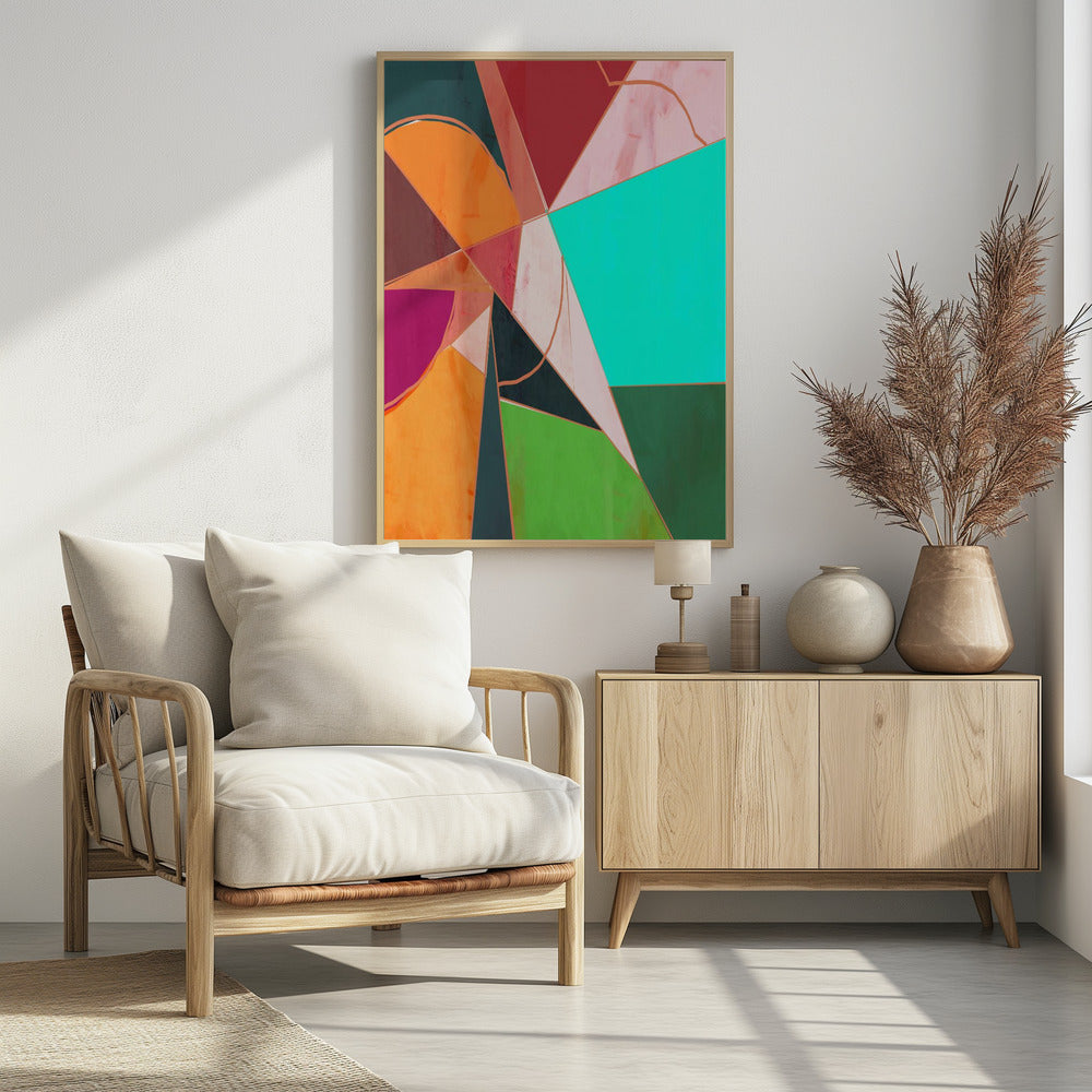 Bunte Geometrie Abstrakt | Poster