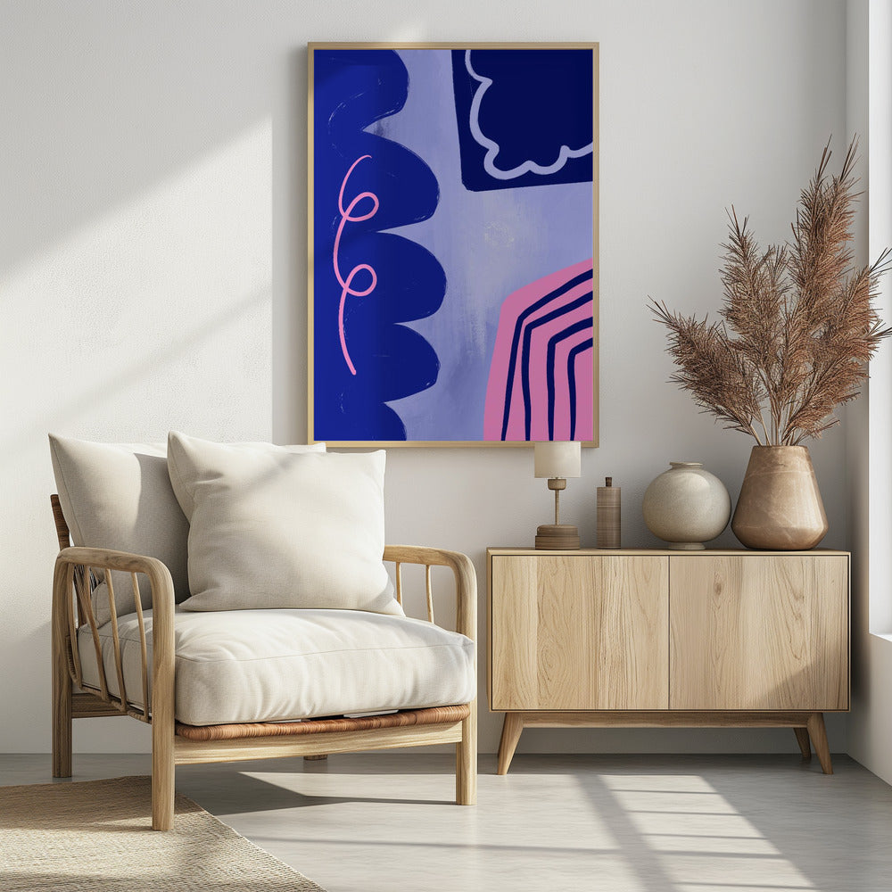 Lebendiger Kurvenfluss | Poster
