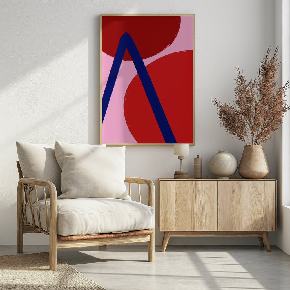 Purpurrote Geometrie | Poster