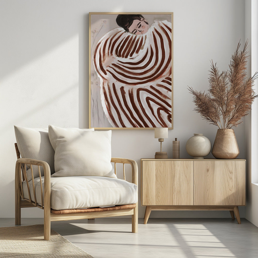 Gestreifte Umarmung | Poster
