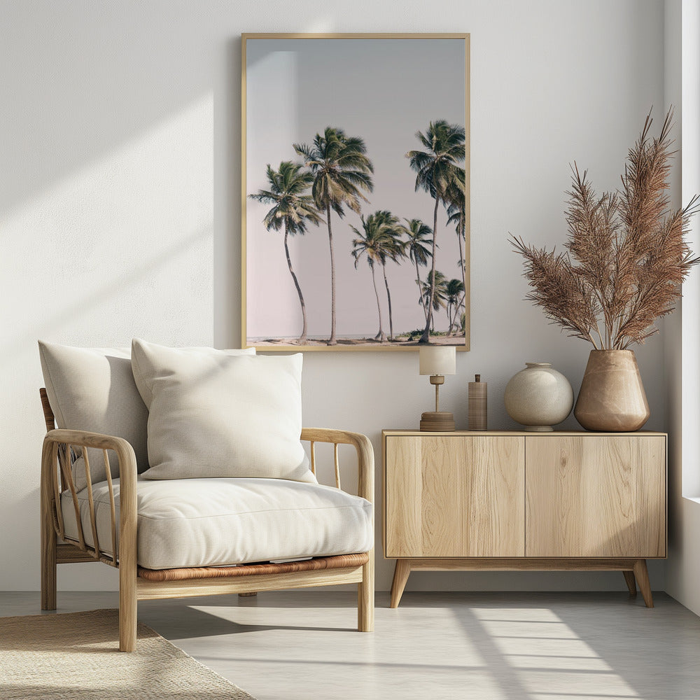 Blush Tropische Bäume | Poster