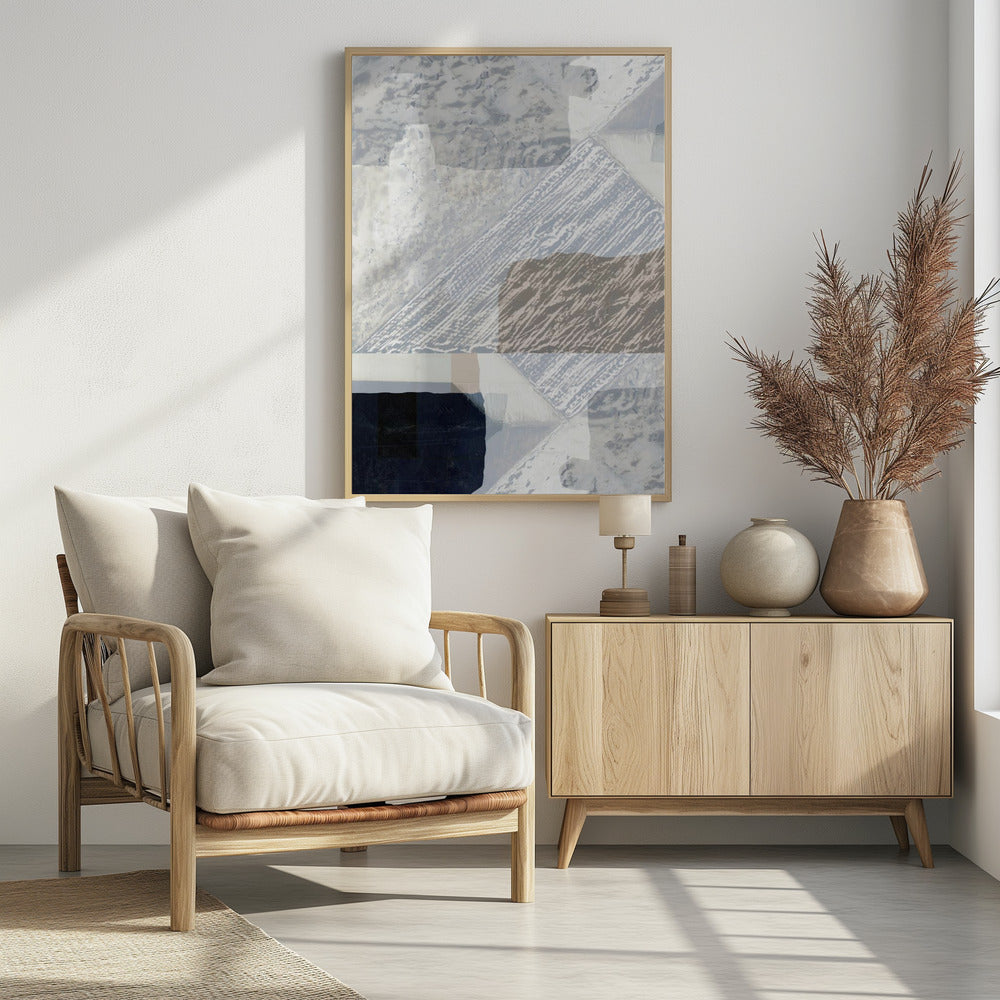 Fragmentierte Form in Weiß | Poster