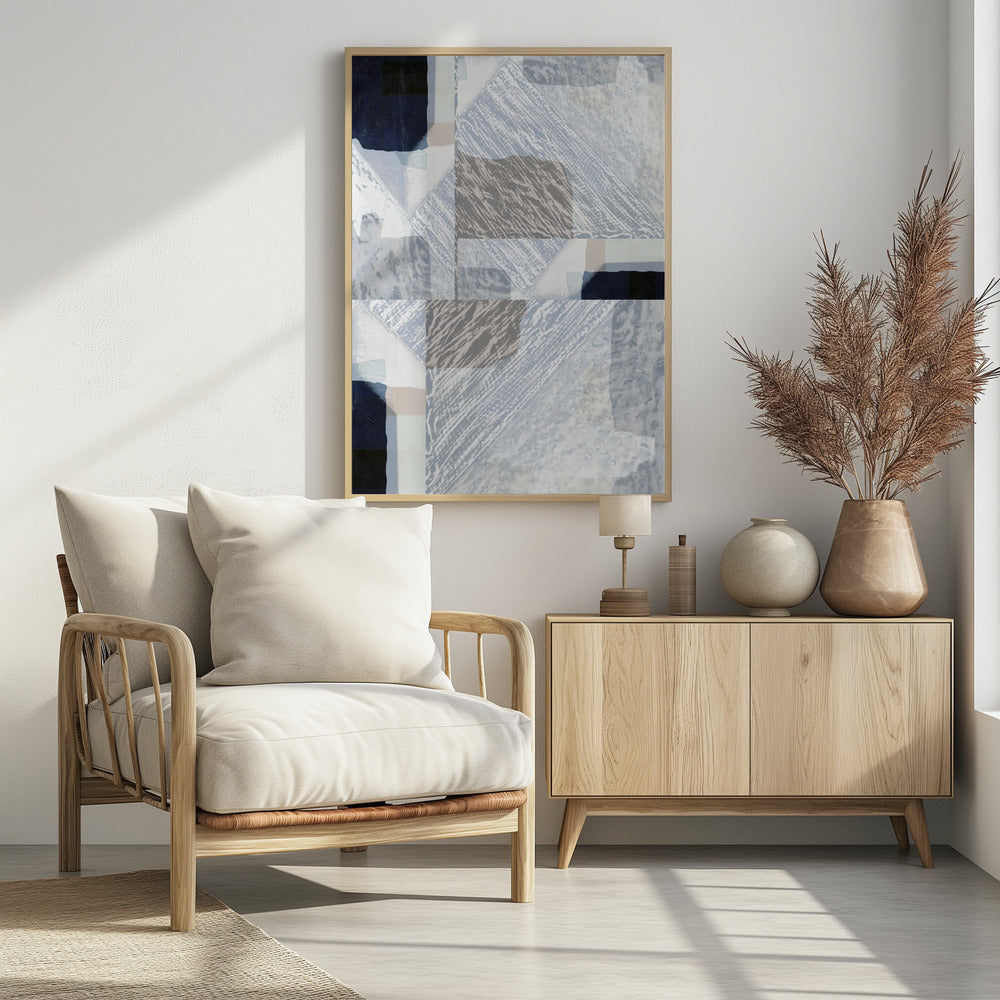 Fragmentierte Form in Weiß | Poster