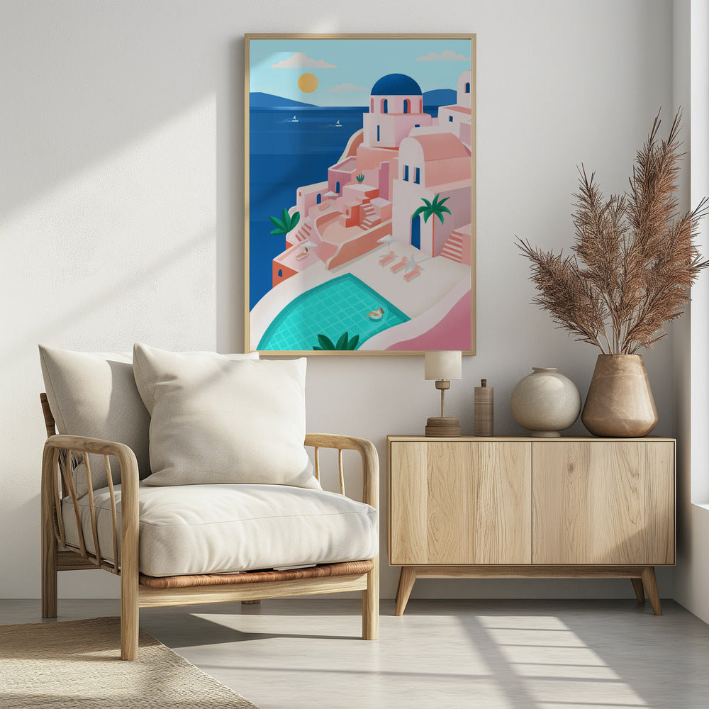 Ruhige mediterrane Küstenszene | Poster