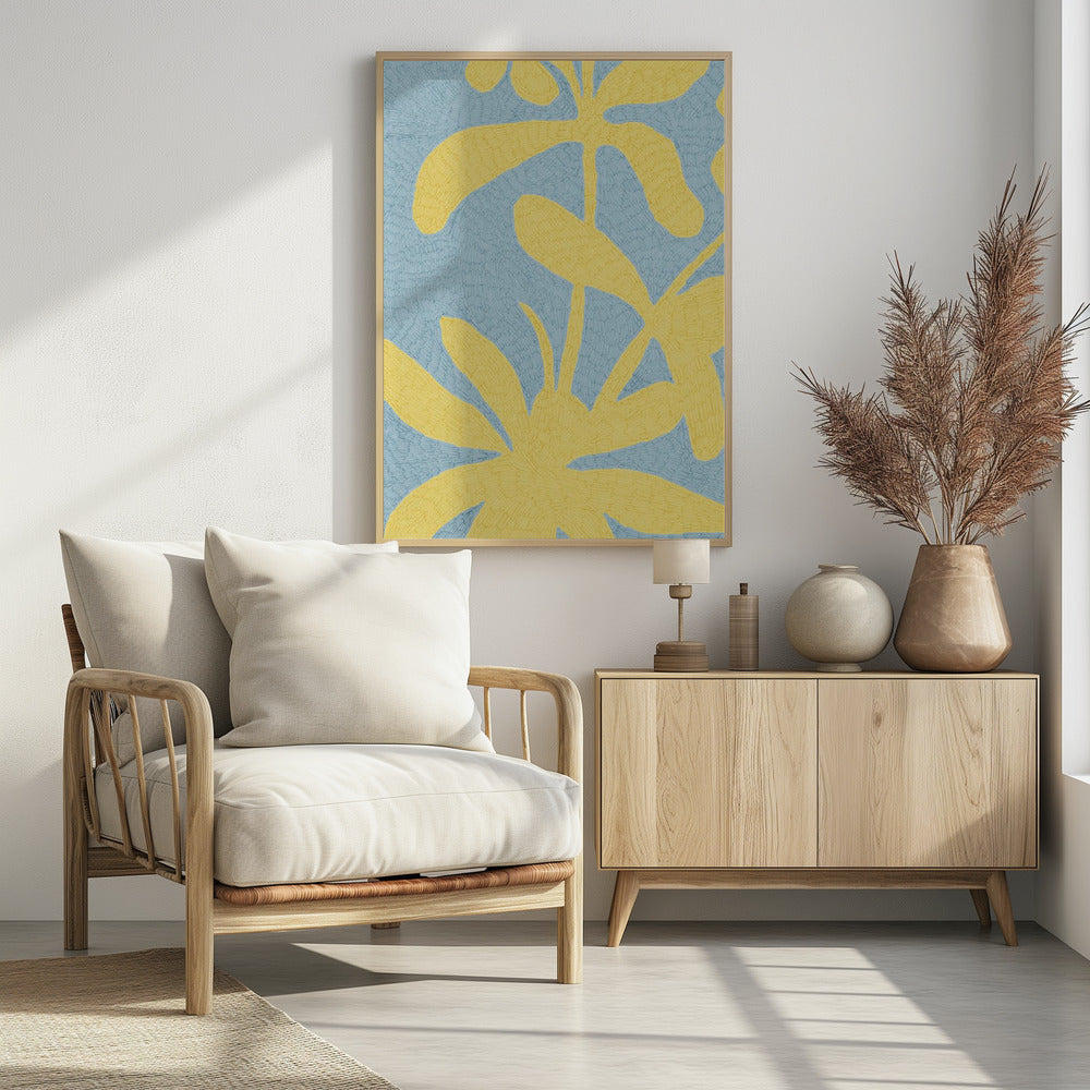 Goldene Blütenblätter blühen | Poster