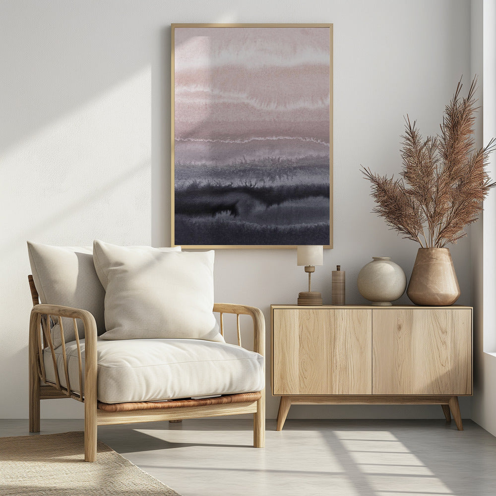 Innerhalb der Gezeiten Schwarzer Sandstrand | Poster