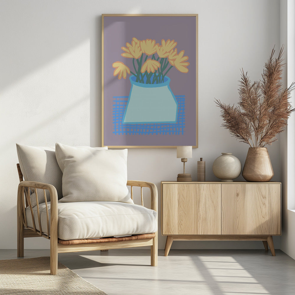Gänseblümchen in der Vase | Poster