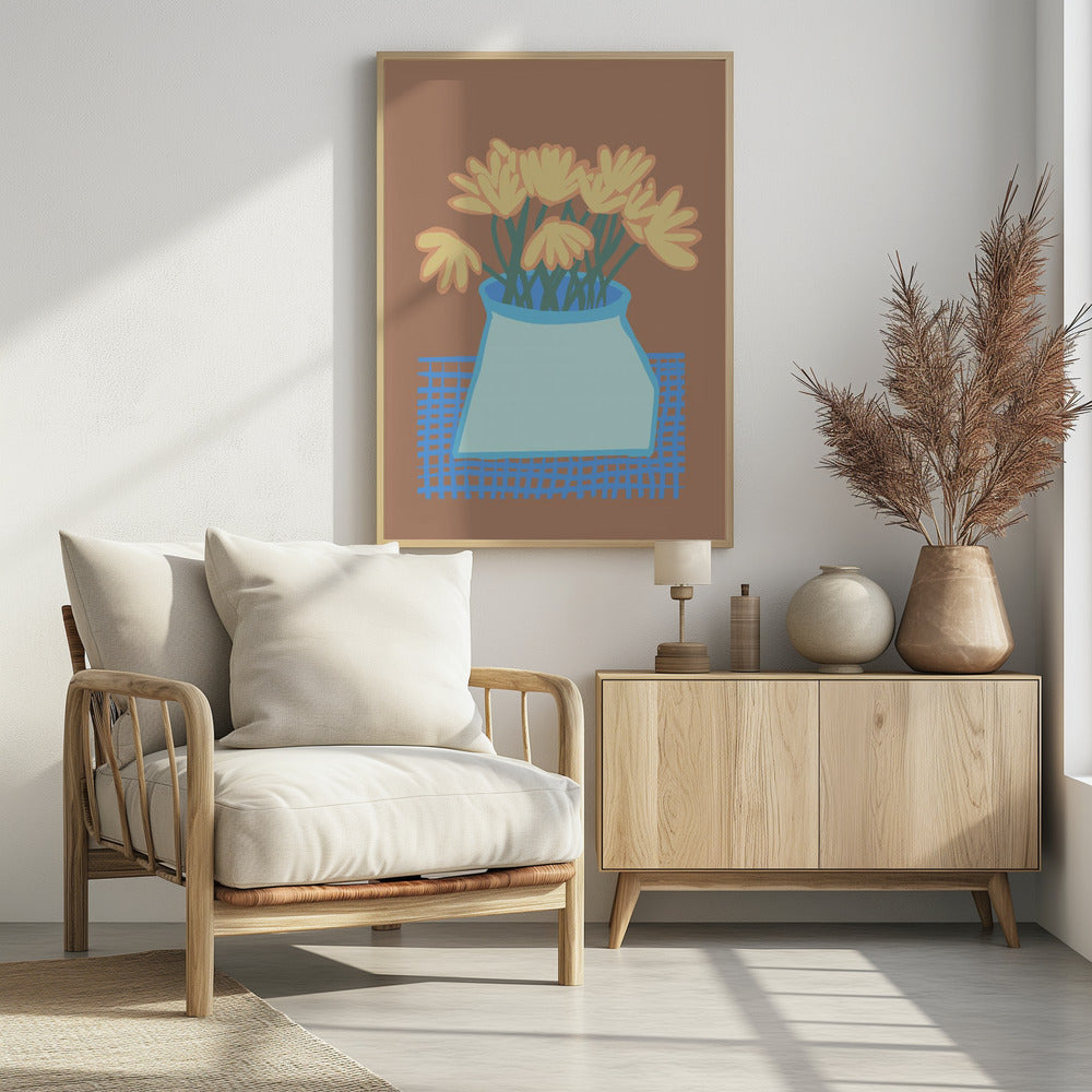 Gänseblümchen in der Vase | Poster