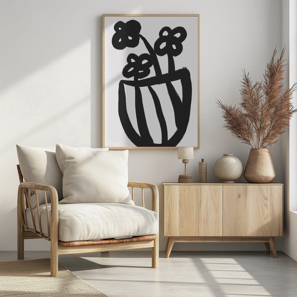 Bold Blossoms in Vase | Poster
