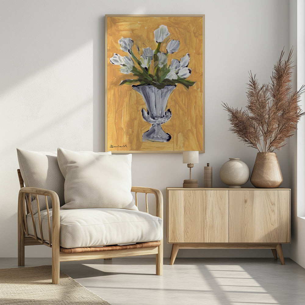 Weiße Tulpen | Poster