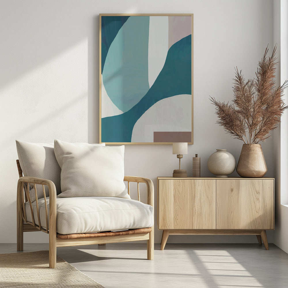 Fließende Wellenlandschaft | Poster