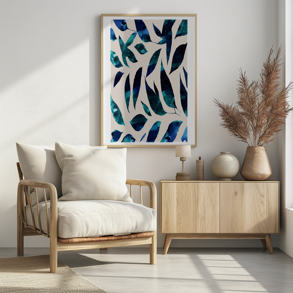 Indigo Leaf Fall | Poster