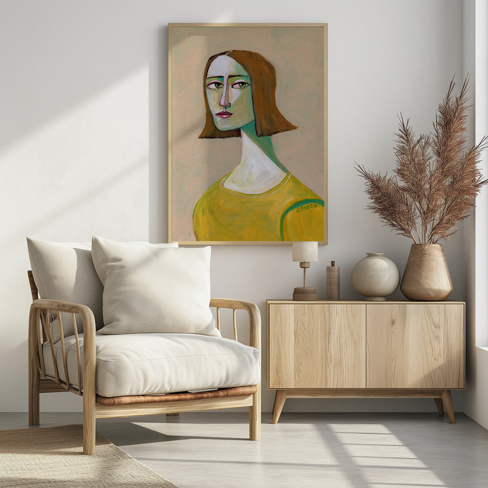 Brünette Dame mit dem Look | Poster