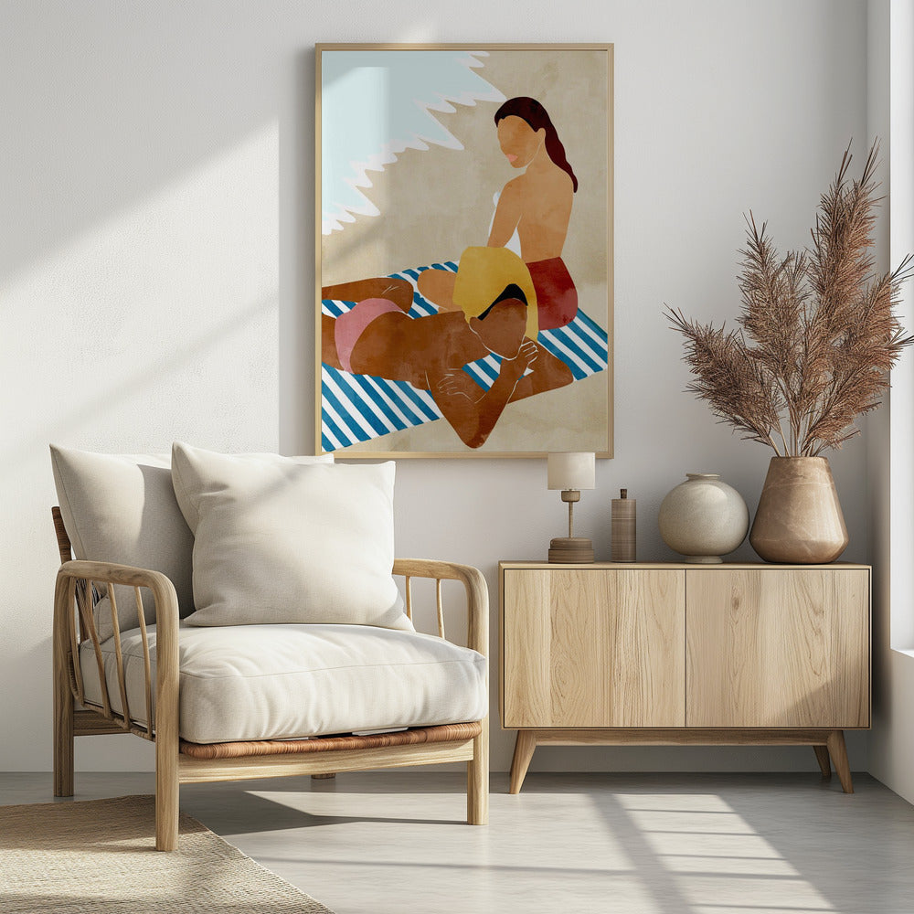 Minimalistische Strandszene | Poster