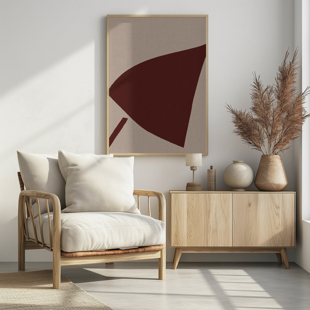 Rote geometrische Komposition | Poster