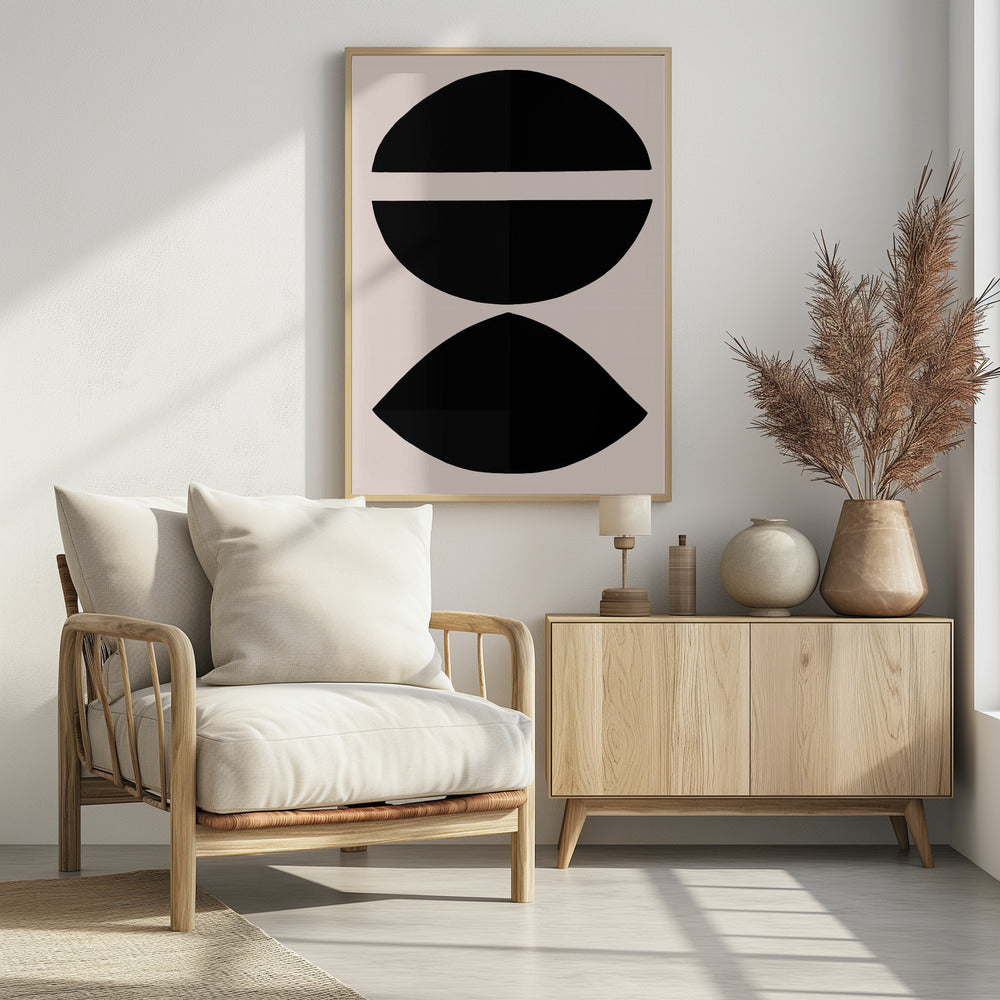 Schwarze geometrische Formen | Poster