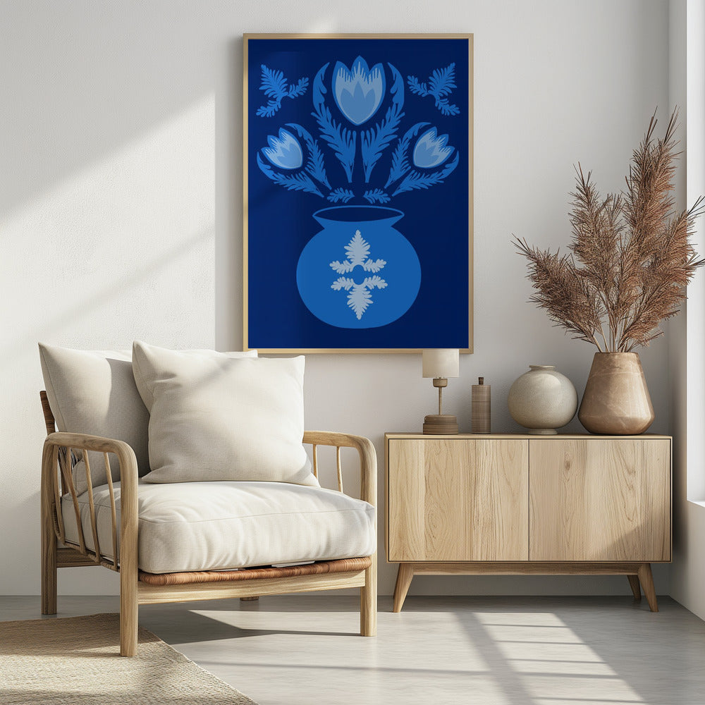 Leuchtende blaue Tulpen | Poster
