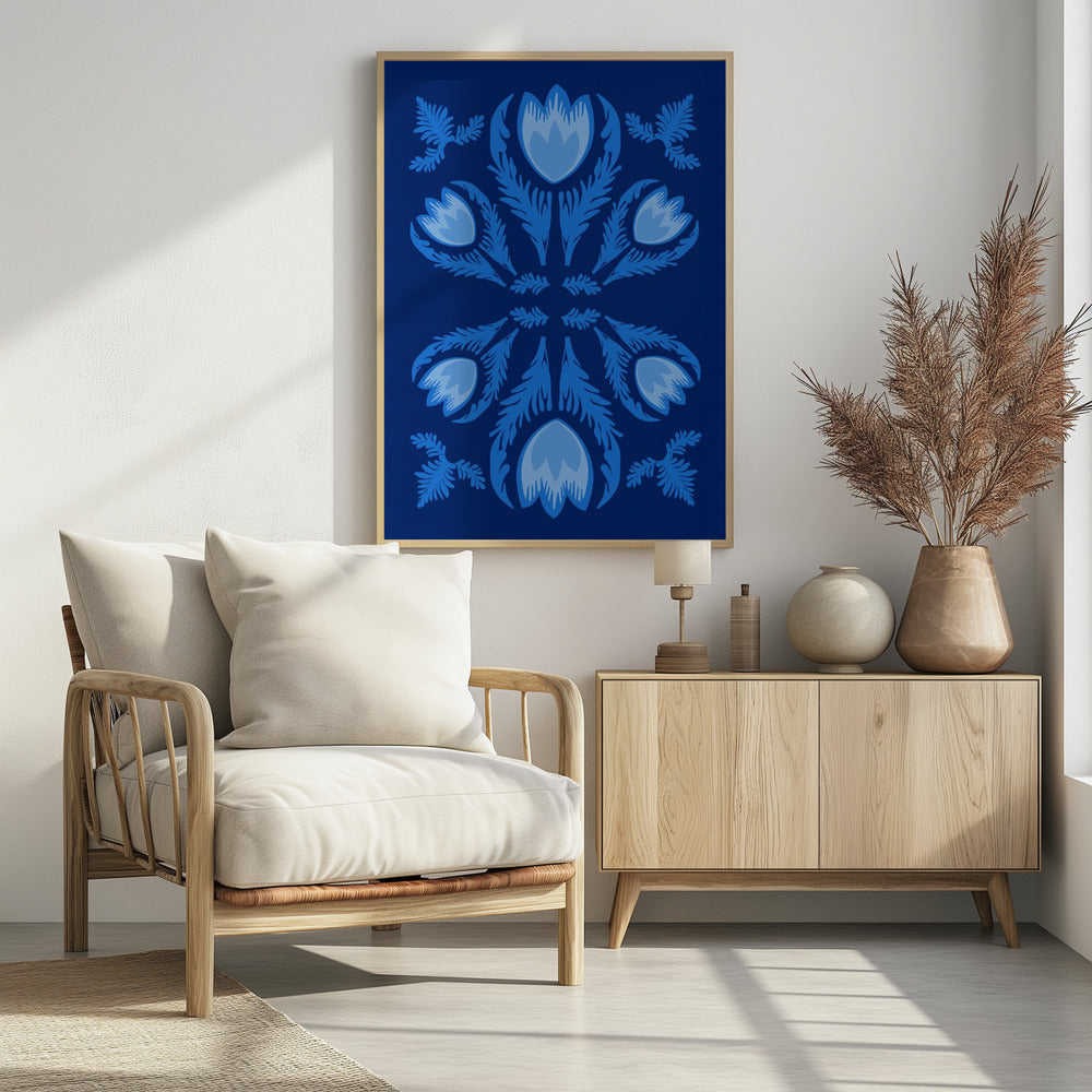 Grafische Blumen, leuchtende Tulpen | Poster