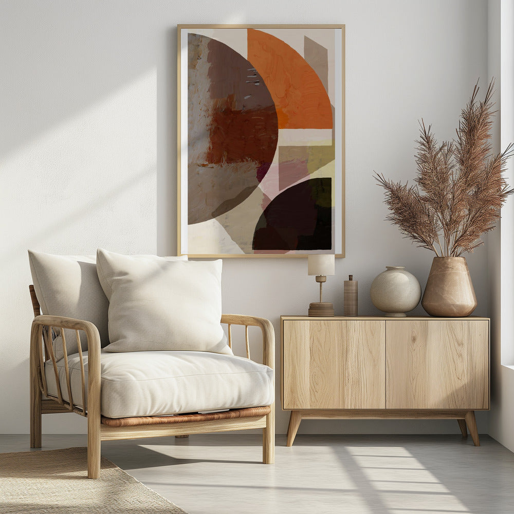 Kräftige geometrische Formen und erdige Töne | Poster