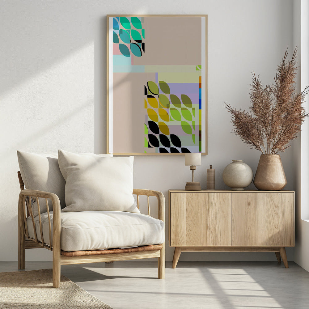 Bunte blattähnliche Formen | Poster