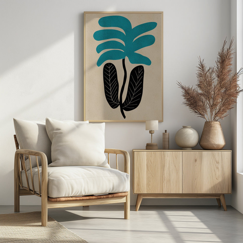 Blue floral flower | Poster