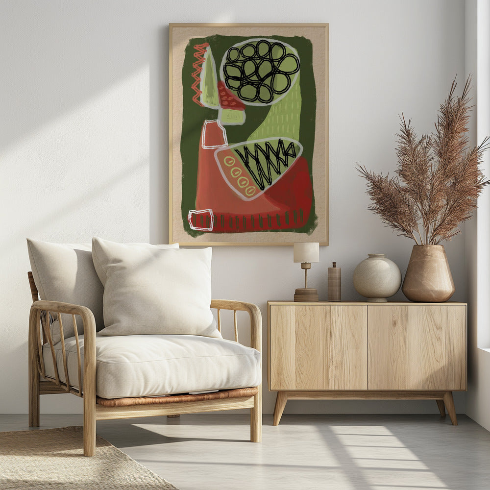 Abstract green and red | Poster