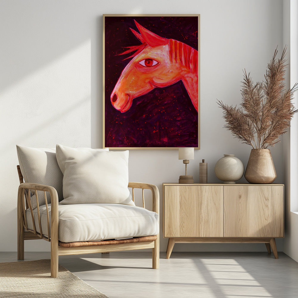 Träume von Pferden Rot | Poster