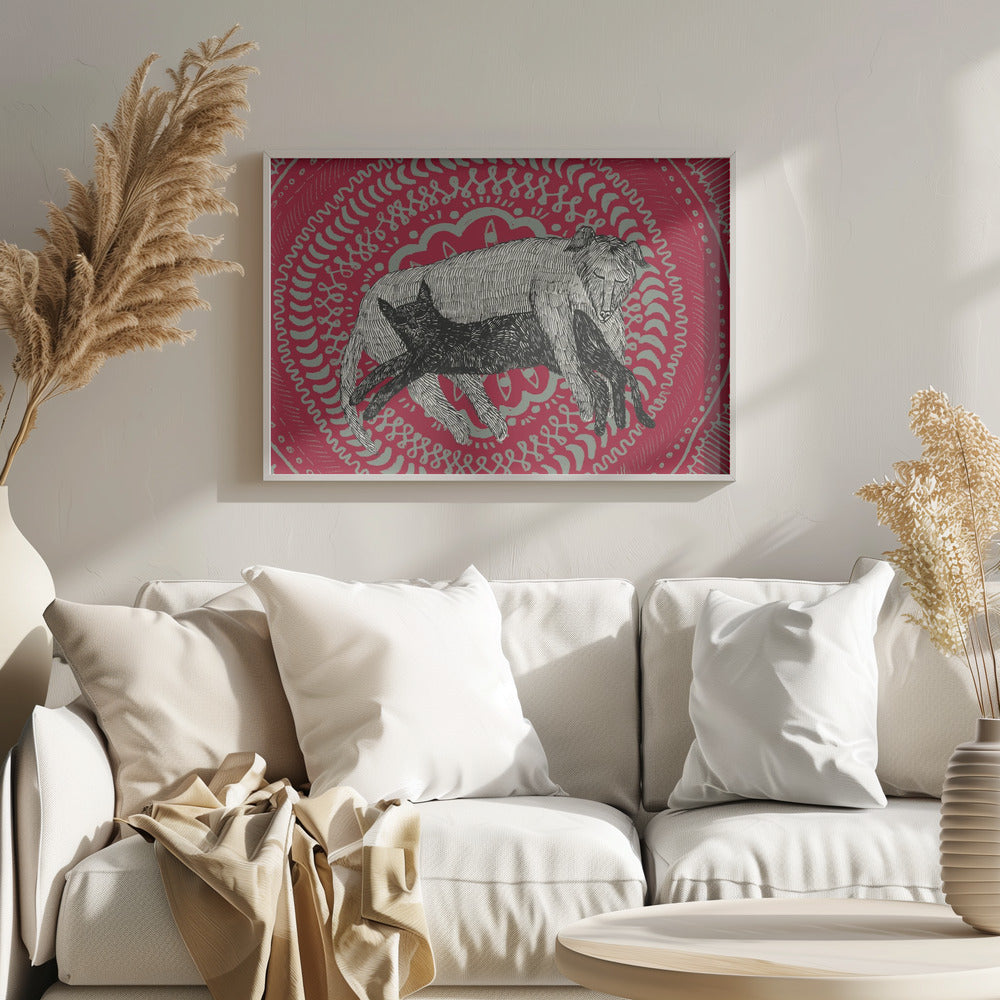 Die Katze und der Hund | Poster