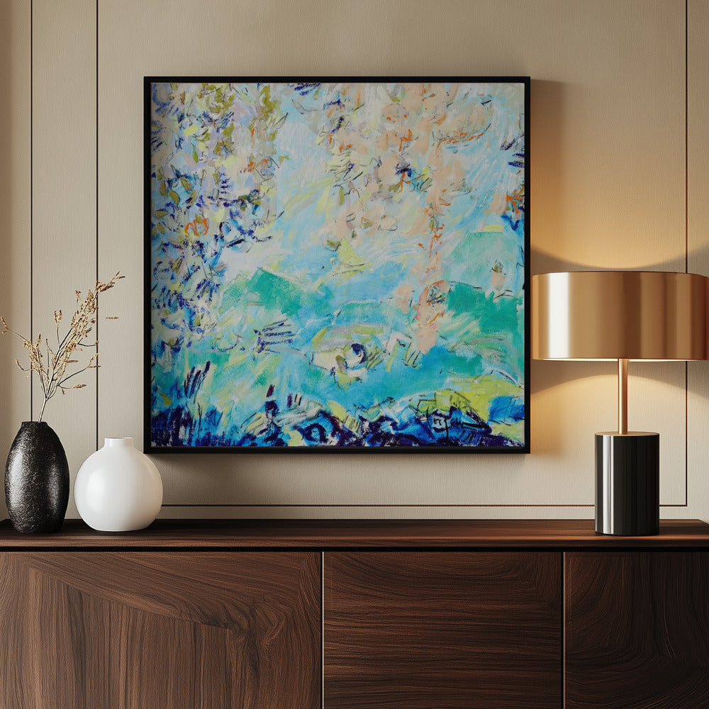 Expressionistisches buntes abstraktes Poster