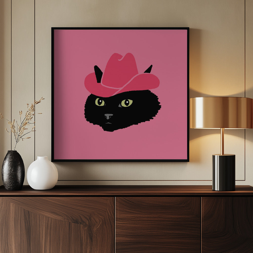 Marcy, die süße Cowgirl-Katze | Poster