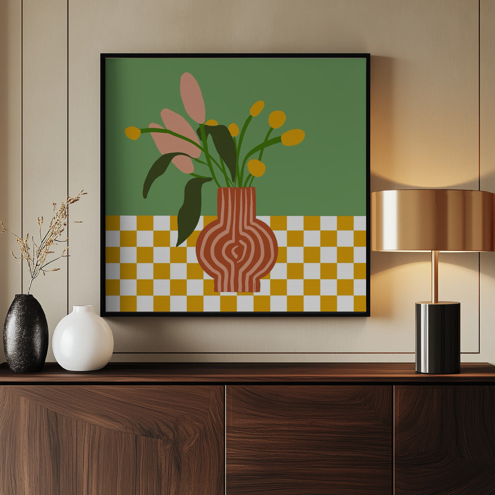 Vase mit Blumen | Poster