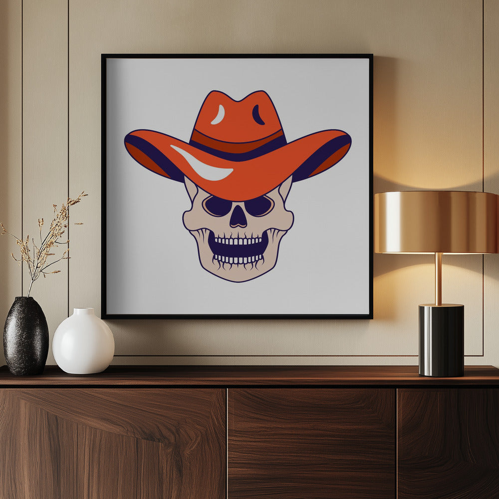 Cowboy-Totenkopf-Symbol | Poster