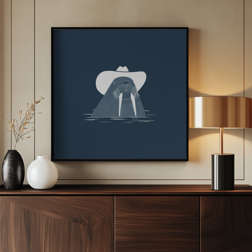 Hank The Cowboy Walrus | Poster