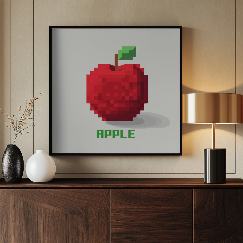 Pixel Fruit Apple | Poster