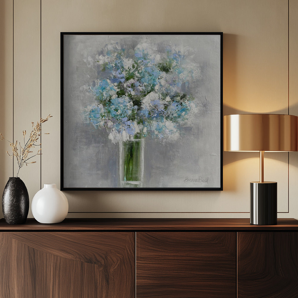 Blumenstrauß in einer Glasvase | Poster