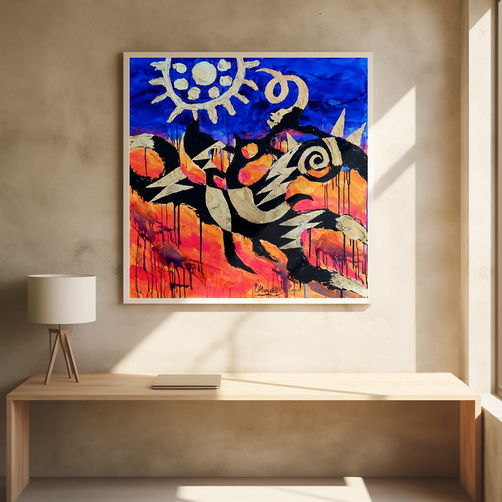 Sonnenkopf-Reiter und Frau | Poster