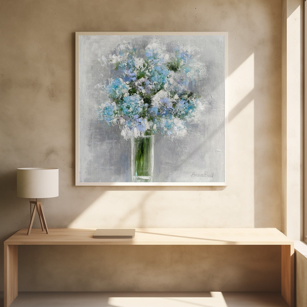 Blumenstrauß in einer Glasvase | Poster