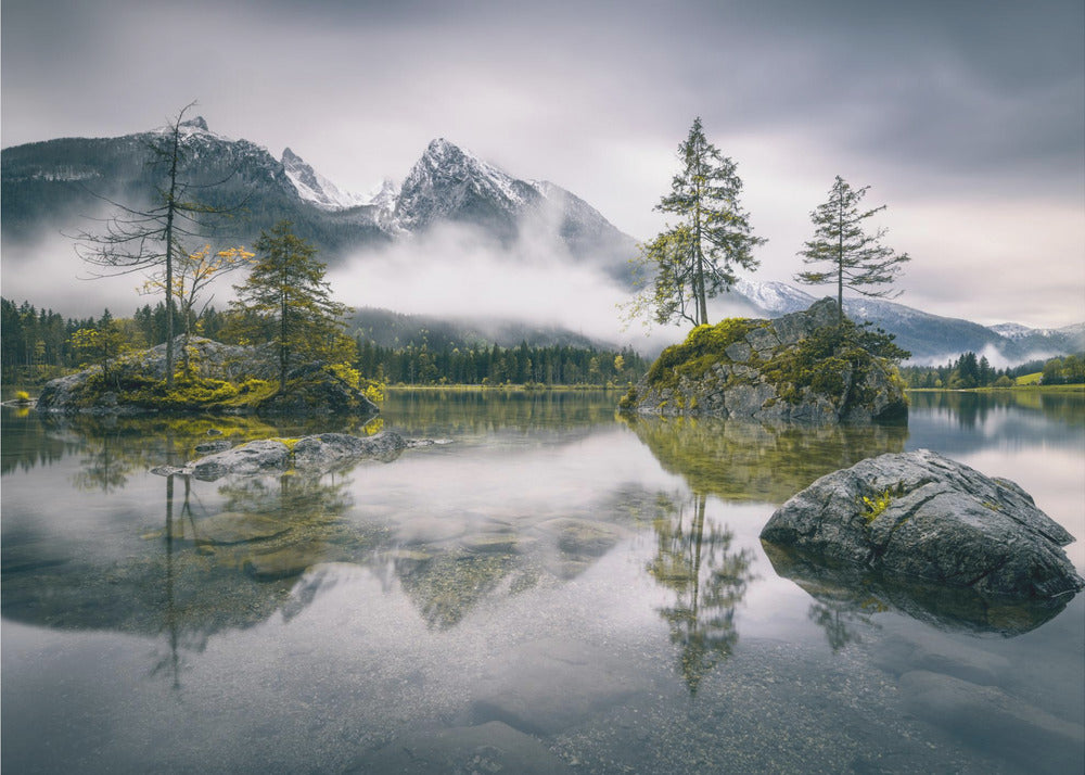 Regenmorgen am Hintersee (Bayern) | Hintergrundbild
